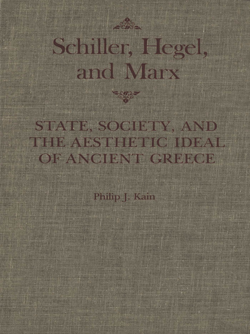 Cover image for Schiller, Hegel, and Marx